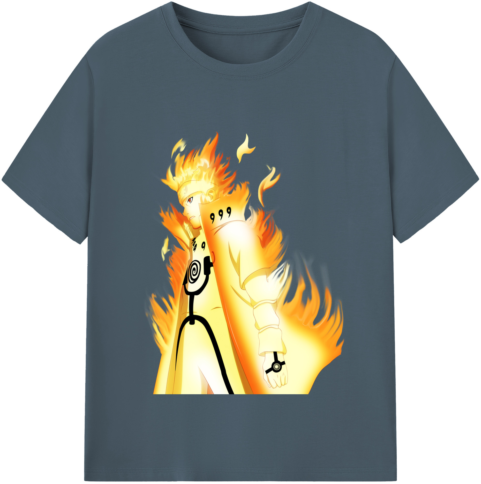 （画像用） NARUTO -ナルト- うずまき ナルト Uzumaki Naruto 綿100％半袖Tシャツ（フロントプリント）